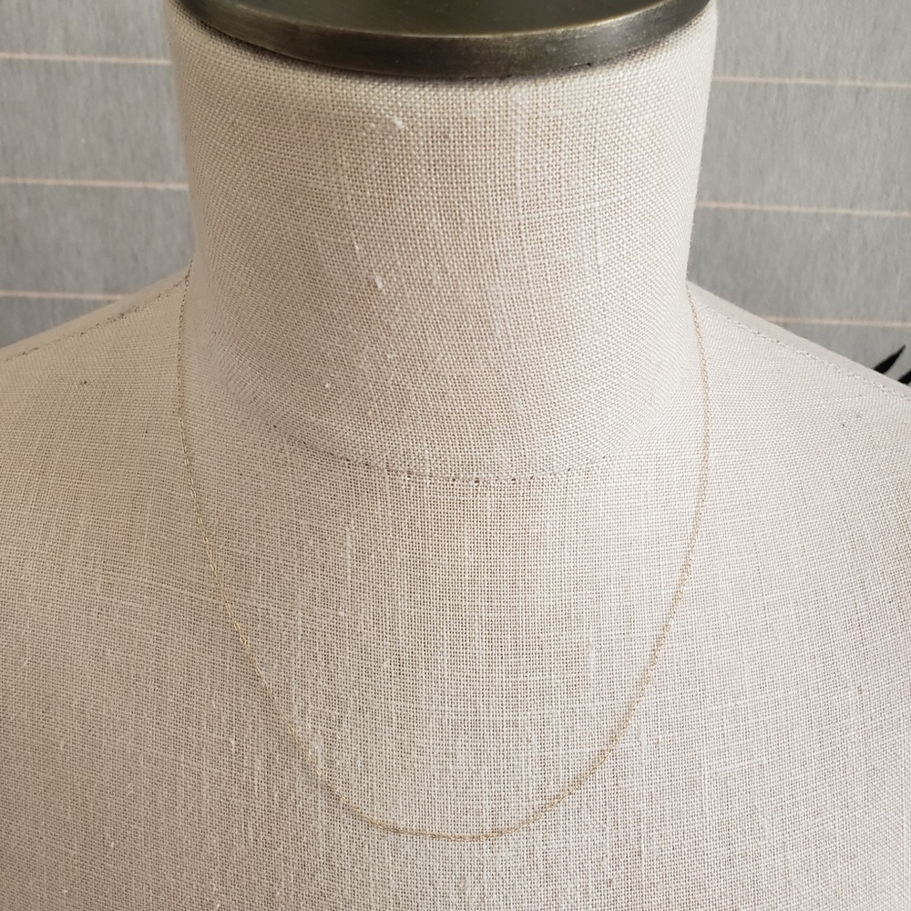 18-Inch 14K Fine Yellow Gold Link Chain Necklace Spring Ring Clasp